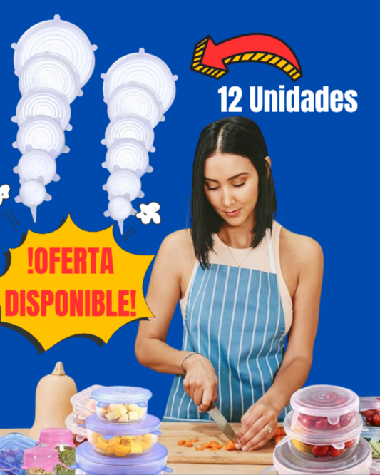 2 SET DE 6 TAPAS DE SILICONA.
